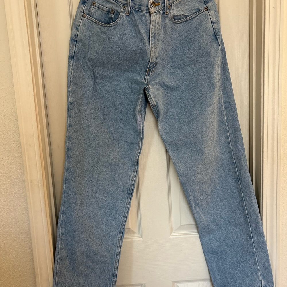 Men's Light Blue Straight Jeans